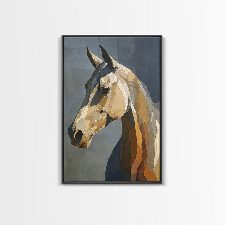 Sepia Horse Portrait Canvas Print, Monochrome Art, Art Print, Living Room Decor, Mono, Printable Art, Dark Academia Decor, MON-2x3-58