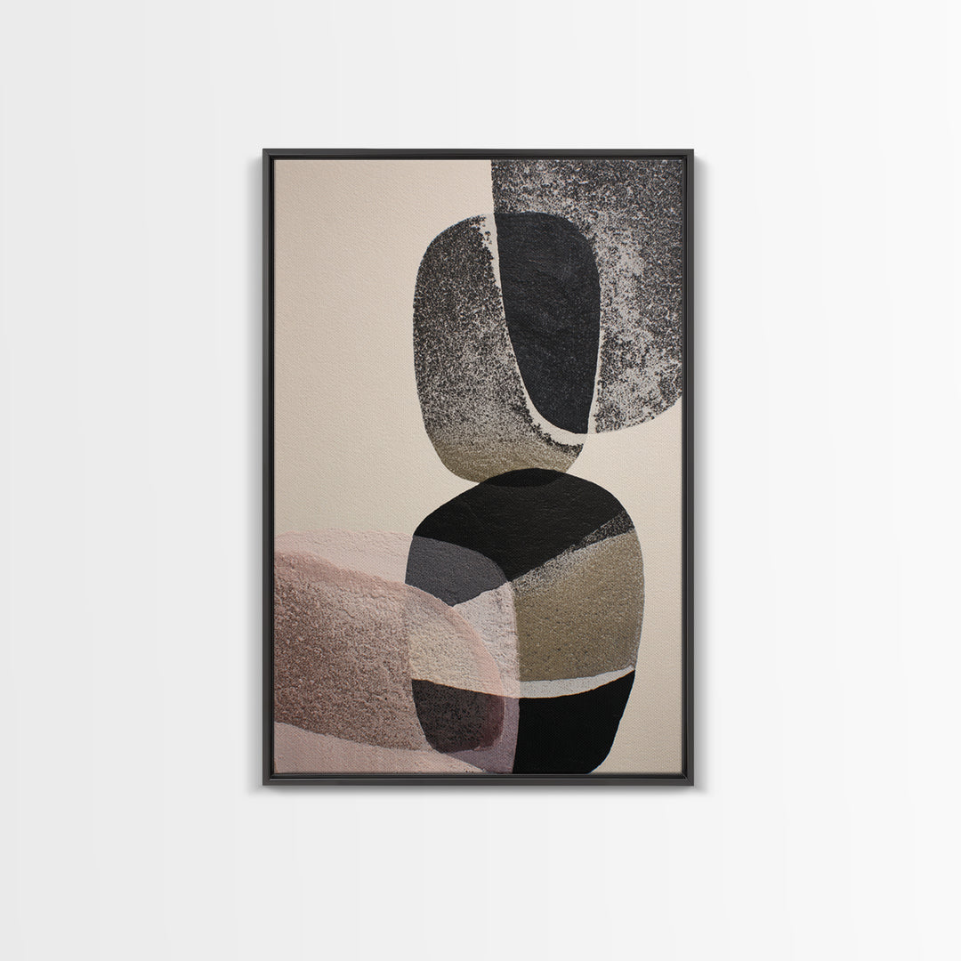 Black Ink Abstract Canvas Print, Monochrome Art, Digital Art, Living Room Decor, Fine Art, Mono, Dark Academia Decor, MON-2x3-62