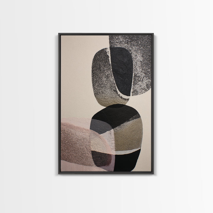 Black Ink Abstract Canvas Print, Monochrome Art, Digital Art, Living Room Decor, Fine Art, Mono, Dark Academia Decor, MON-2x3-62