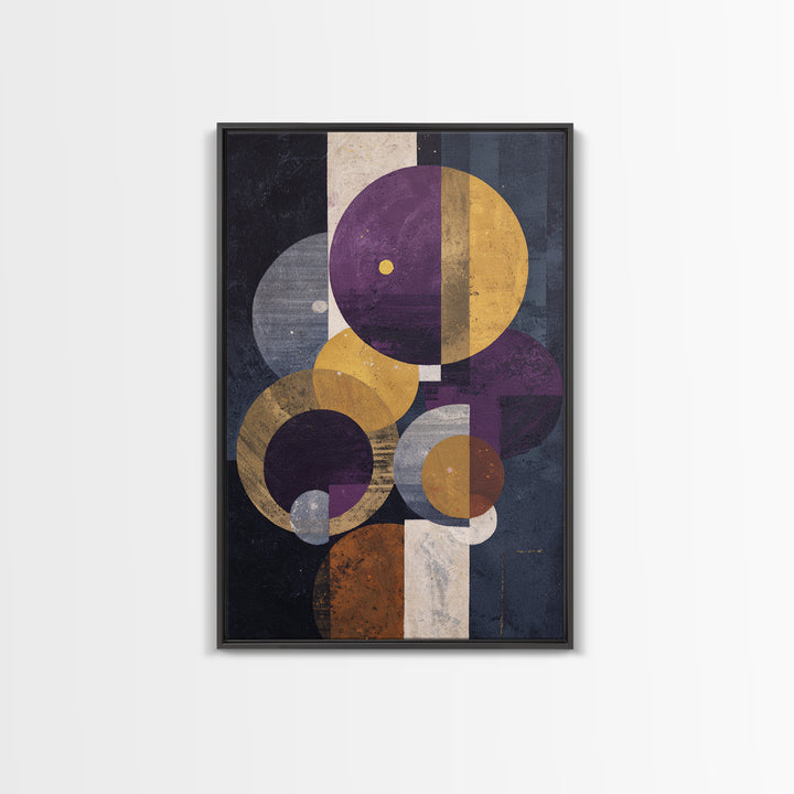 Purple Night Sky Canvas Print, Monochrome Art, Printable Art, Living Room Decor, Oil Painting, Mono, Minimalist Wall Art, MON-2x3-95