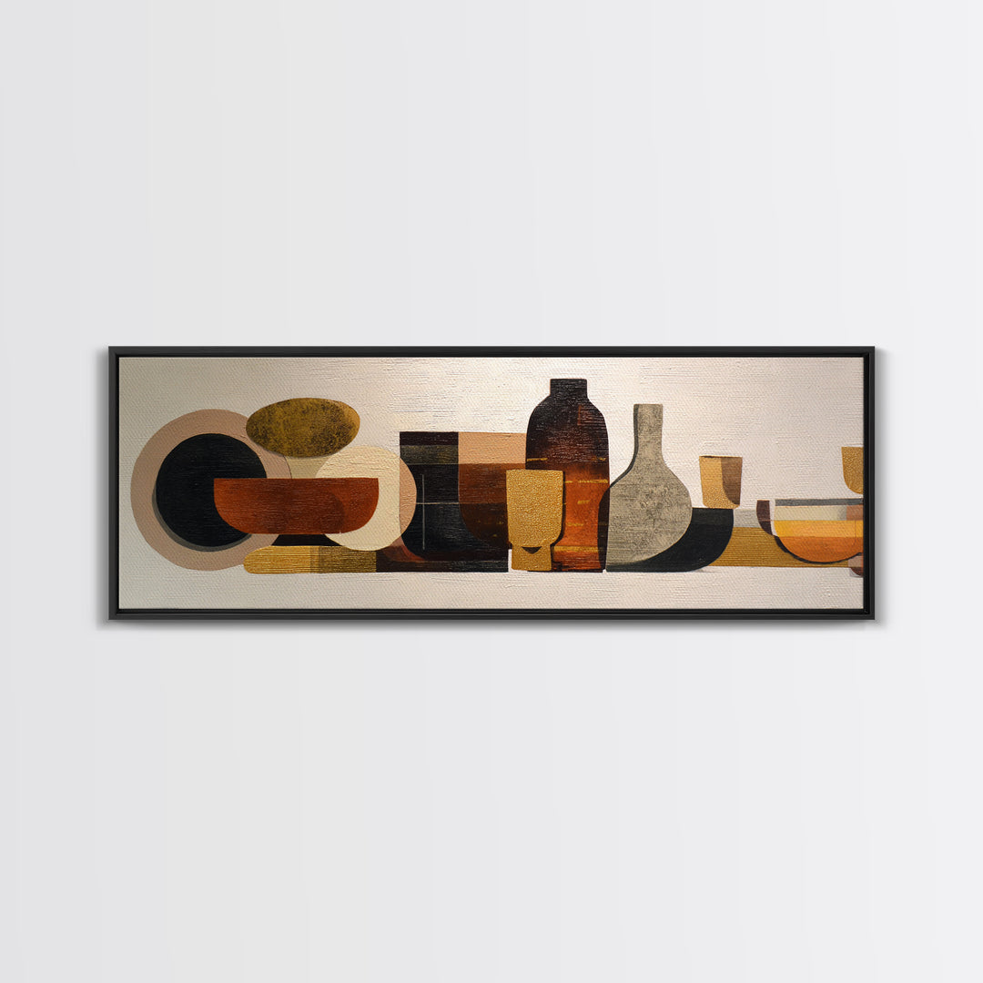 Brown Leather and Whiskey Still Life Framed Canvas Print, Monochrome Art, Modern Art, Living Room Decor, Fine Art, Mono, MON-3x1-15