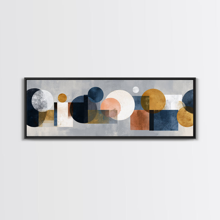 Cream on Cream Minimalist Forms Canvas Print, Monochrome Art, Mid Century Modern, Living Room Decor, Mono, Boho Wall Art, MON-3x1-38