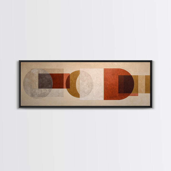 Cream on Cream Minimalist Forms Canvas Print, Monochrome Art, Gallery Decor, Living Room Decor, Oil Painting, Mono, MON-3x1-62