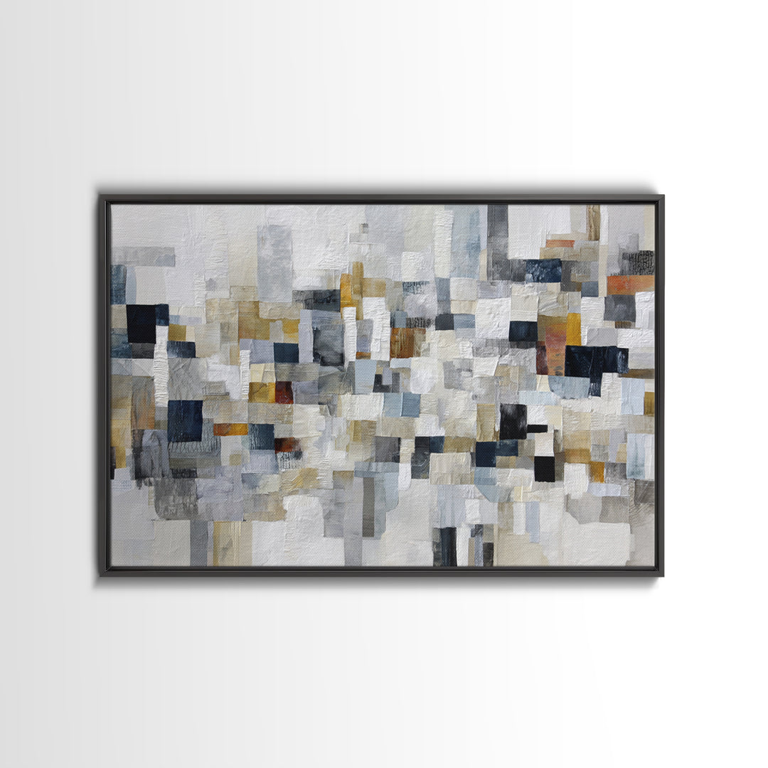 Black and White City Reflection Canvas Print, Monochrome Art, Abstract Art, Living Room Decor, Fine Art, Mono, Bedroom Wall Art, MON-3x2-1