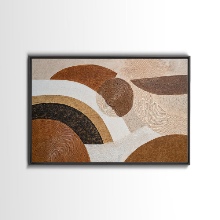 Warm Brown Desert Landscape Canvas Print, Monochrome Art, Dopamine Decor, Living Room Decor, Fine Art, Mono, Modern Decor, MON-3x2-37