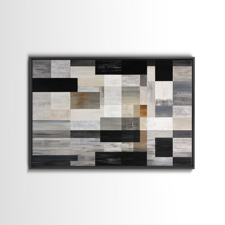 Black and White City Reflection Canvas Print, Monochrome Art, Bird Art, Living Room Decor, Fine Art, Mono, Boho Decor, MON-3x2-49