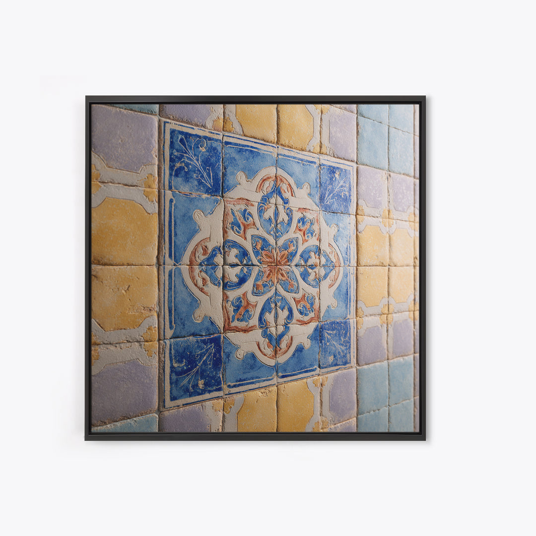 Ornate Zellige Tile Pattern Canvas Print, Moroccan Art, Art, Living Room Decor, Fine Art, Marrakesh, Modern Wall Art, MOR-1x1-49