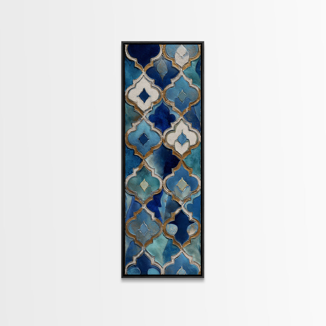 Islamic Geometric Rosette Canvas Print, Moroccan Art, Set of 3 Prints, Living Room Decor, Abstract Art, Marrakesh, Modern Rug, MOR-1x3-48