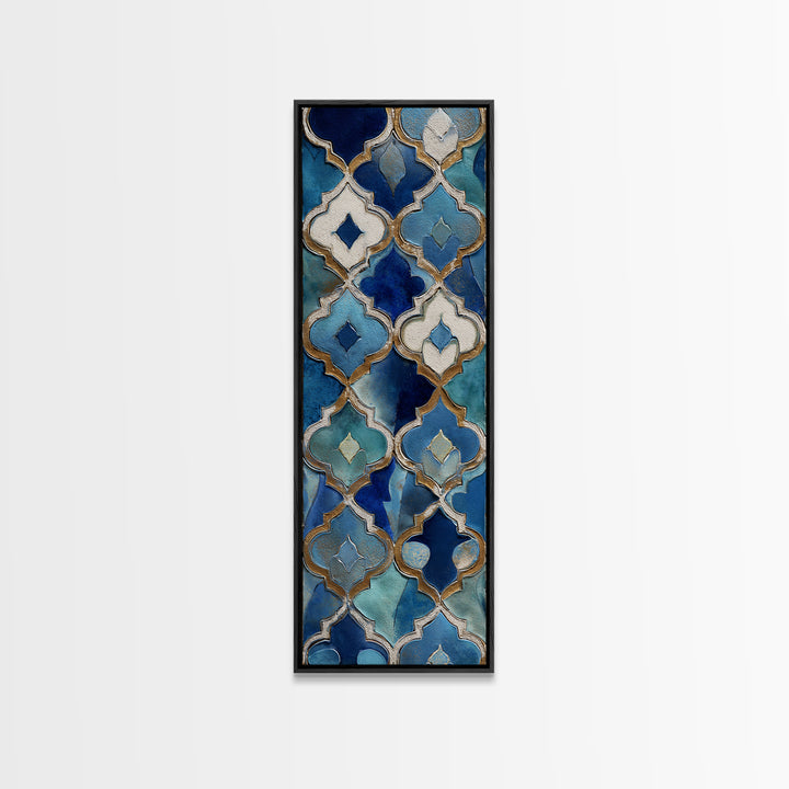 Islamic Geometric Rosette Canvas Print, Moroccan Art, Set of 3 Prints, Living Room Decor, Abstract Art, Marrakesh, Modern Rug, MOR-1x3-48