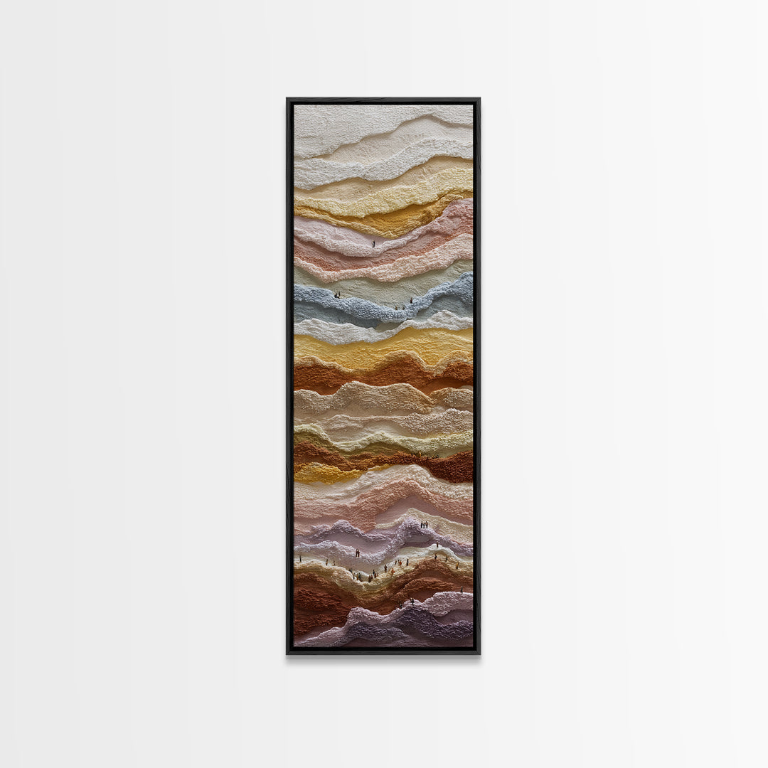 Sahara Dune Waves Framed Canvas Print, Moroccan Art, Gallery Decor, Living Room Decor, Fine Art, Marrakesh, Home Decor, MOR-1x3-80