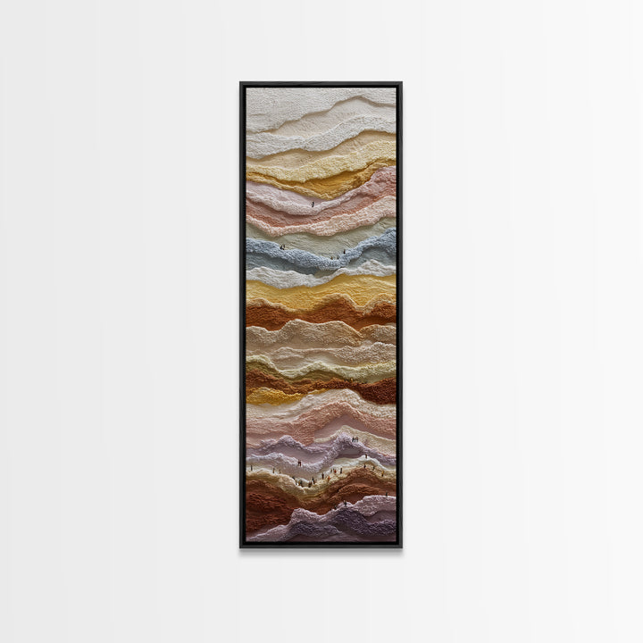 Sahara Dune Waves Framed Canvas Print, Moroccan Art, Gallery Decor, Living Room Decor, Fine Art, Marrakesh, Home Decor, MOR-1x3-80