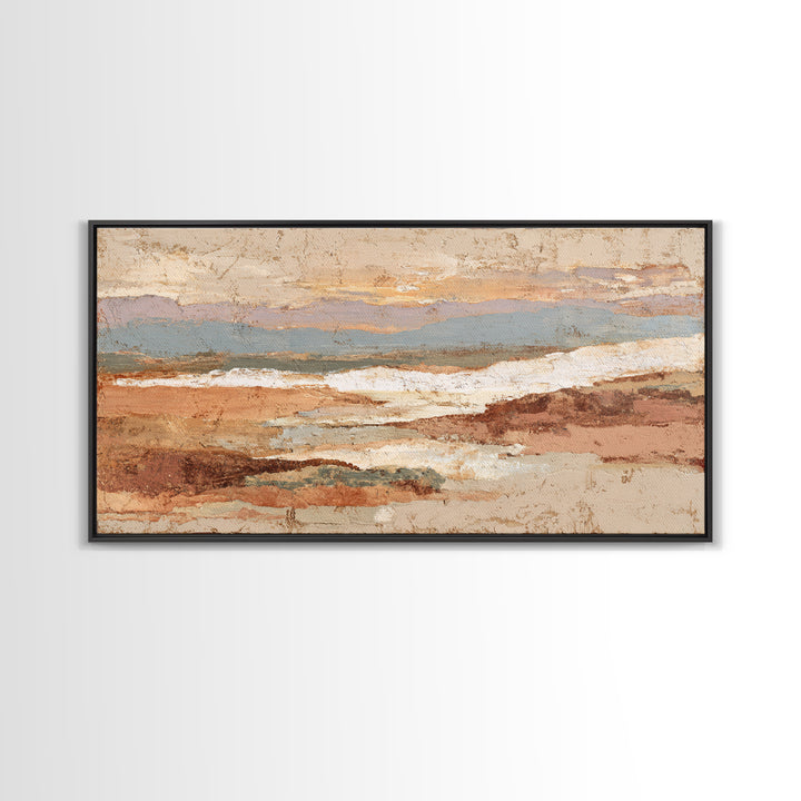 Sahara Dune Waves Framed Canvas Print, Moroccan Art, Wall Decor, Living Room Decor, Marrakesh 140, Boho Decor, Set of Prints, MOR-2x1-40