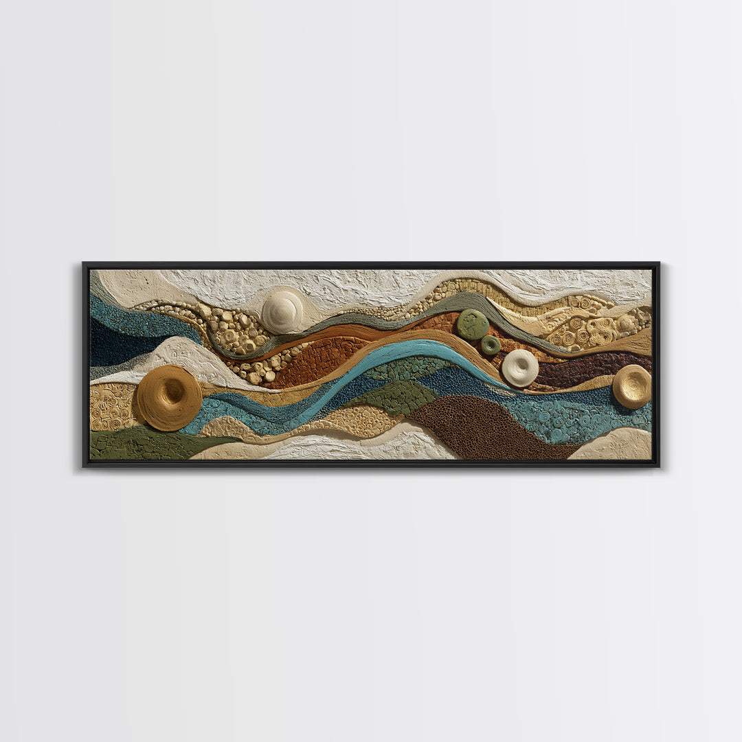 Sahara Dune Waves Framed Canvas Print, Moroccan Art, Neutral Wall Art, Living Room Decor, Fine Art, Marrakesh, MOR-3x1-12