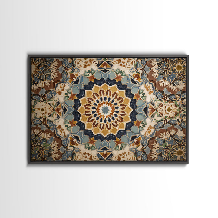 Islamic Geometric Rosette Canvas Print, Moroccan Art, Modern Decor, Living Room Decor, Abstract Art, Marrakesh, Wall Decor, MOR-3x2-16