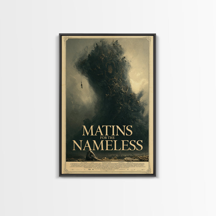 Matins For The Nameless, English Language Horror Movie Poster, Gothic Nightmare Art, Classic Monster Poster, Canvas Print