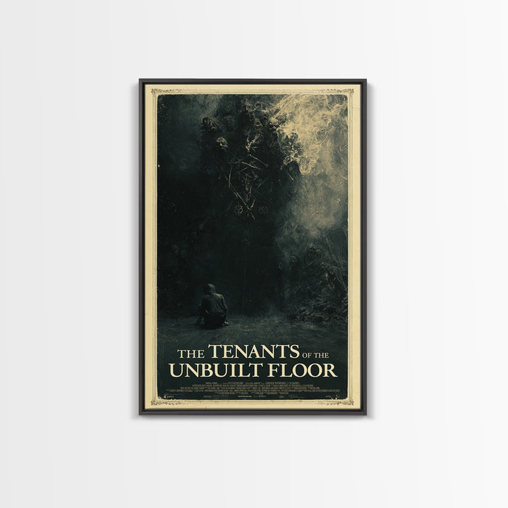 The Tenants Of The Unbuilt Floor, English Language Horror Movie Poster, Dark Romantic Horror Art, Cult Horror Poster, Canvas Print