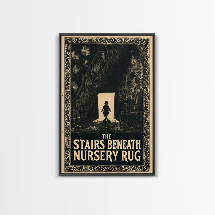 The Stairs Beneath The Nursery Rug, English Language Horror Movie Poster, Decadent Line Art, Gothic Cinema Wall Art