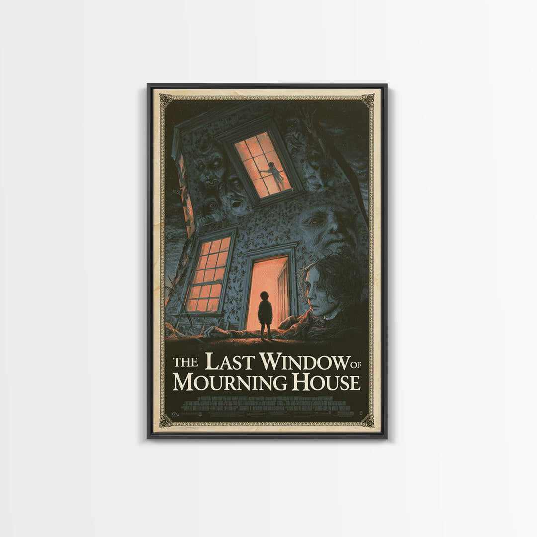 The Last Window Of Mourning House, English Language Horror Movie Poster, Gothic Nightmare Art, Classic Monster Poster
