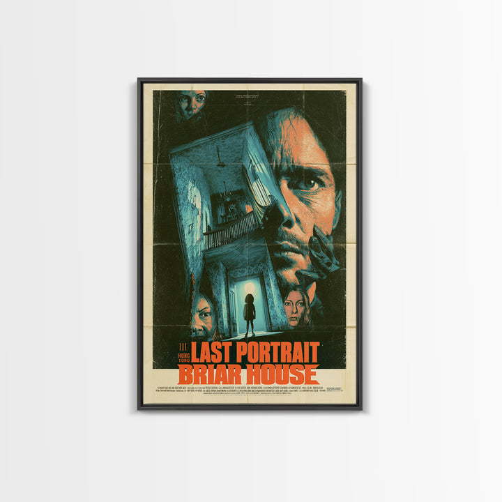 The Last Portrait Hung At Briar House, English Language Horror Movie Poster, Giallo Horror Art, Gothic Cinema Wall Art, Canvas Print