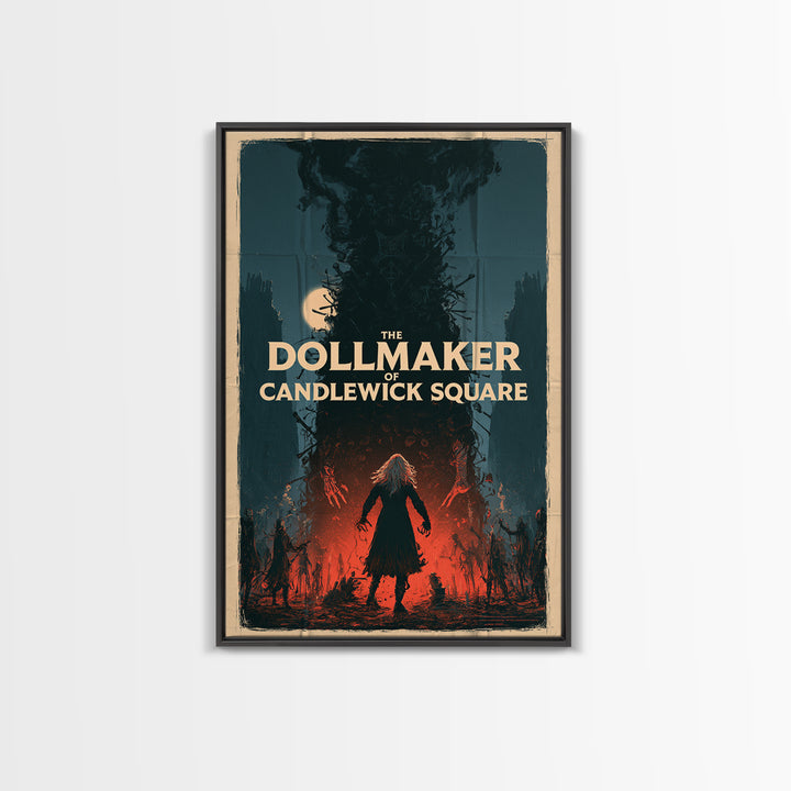 The Dollmaker Of Candlewick Square, English Language Horror Movie Poster, Giallo Horror Art, Classic Monster Poster, Canvas Print