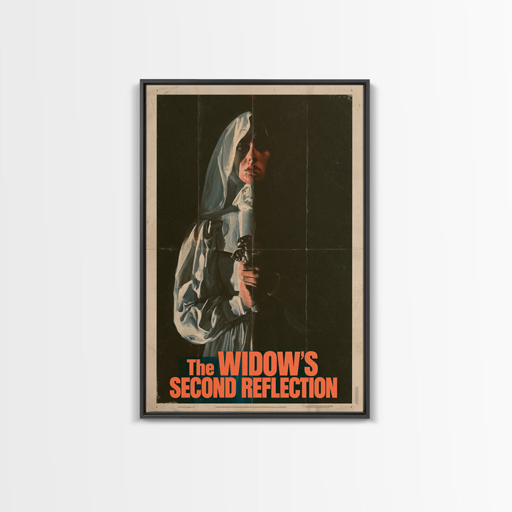 The Widow'S Second Reflection, English Language Horror Movie Poster, 1970s Horror Art, Classic Monster Poster, Canvas Print