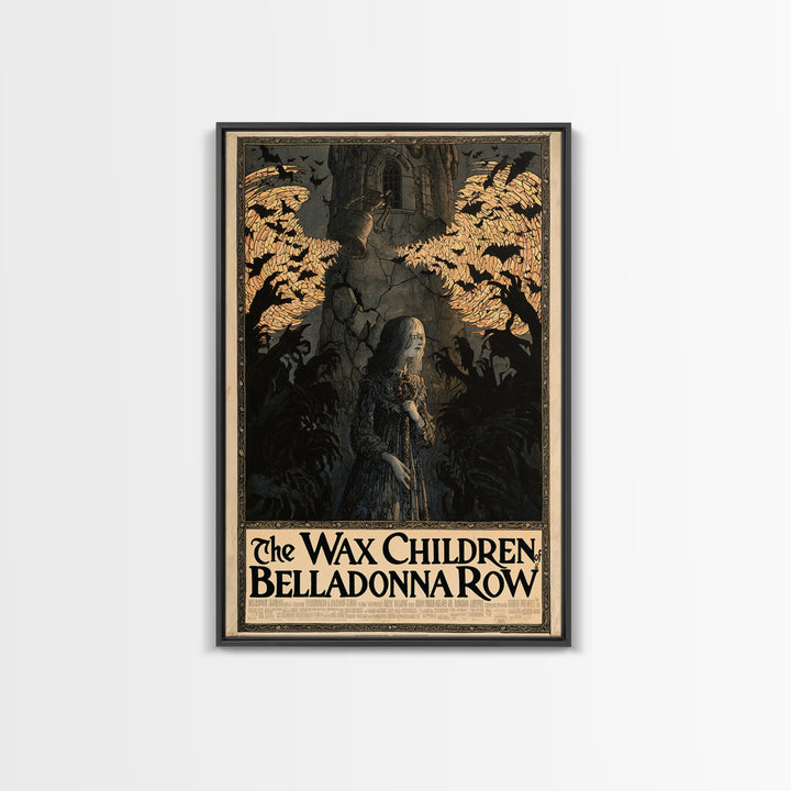 The Wax Children Of Belladonna Row, English Language Horror Movie Poster, Stained Glass Gothic Art, Gothic Cinema Wall Art, Canvas Print
