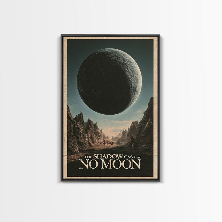 The Shadow Cast By No Moon, English Language Horror Movie Poster, Gothic Nightmare Art, Classic Monster Poster, Canvas Print