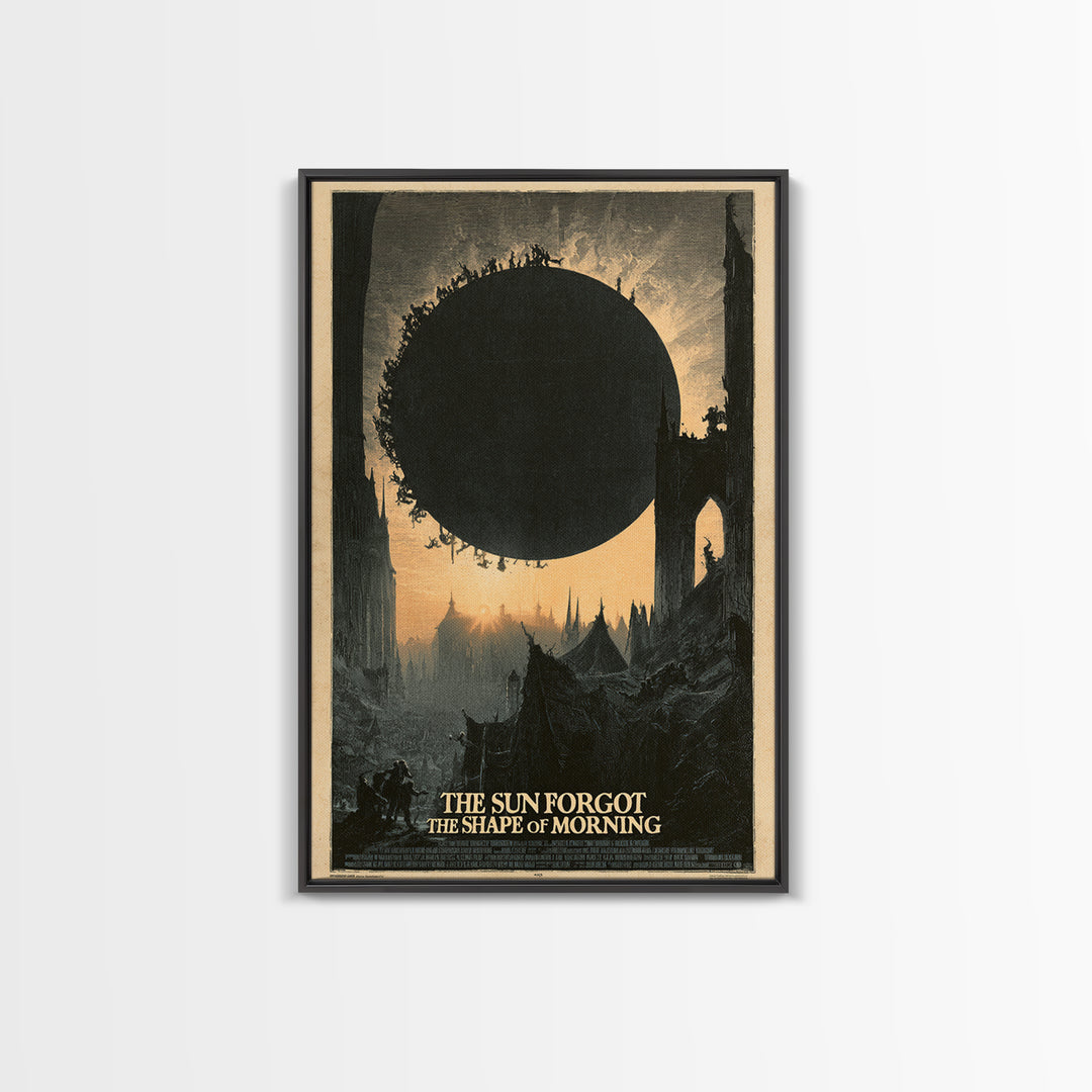 The Sun Forgot The Shape Of Morning, English Language Horror Movie Poster, Gothic Engraving Art, Classic Monster Poster