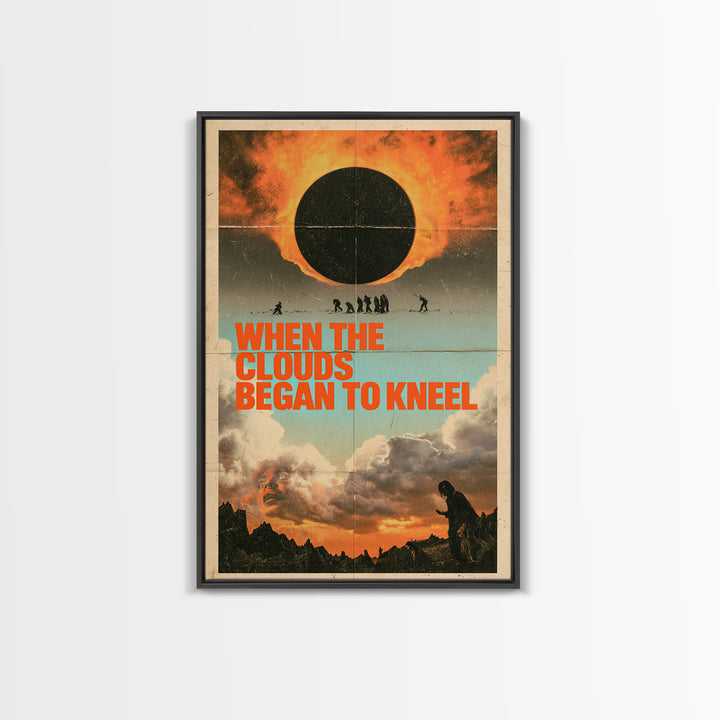 When The Clouds Began To Kneel, English Language Horror Movie Poster, 1970s Horror Art, Retro Horror Movie Art, Canvas Print