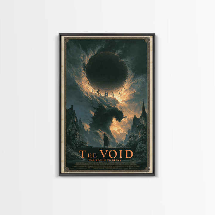 The Void Has Begun To Blink, English Language Horror Movie Poster, Gothic Nightmare Art, Cult Horror Poster, Canvas Print