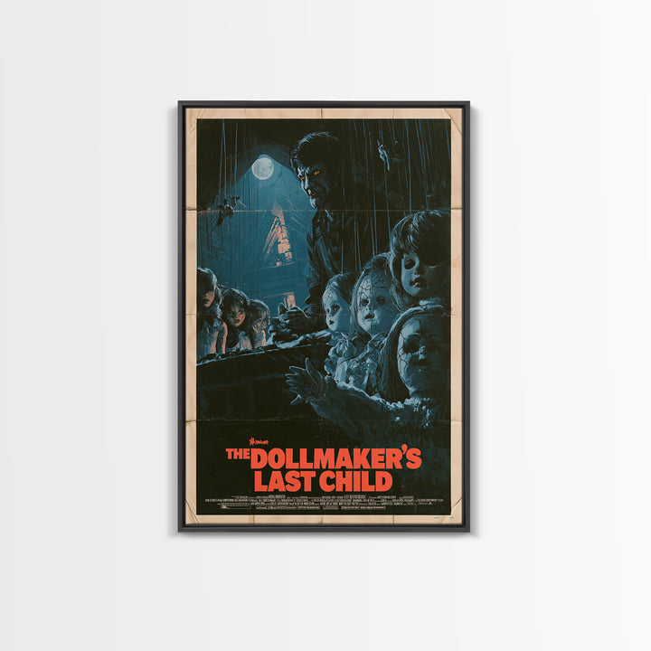 The Dollmaker'S Last Child, English Language Horror Movie Poster, 1970s Horror Art, Classic Monster Poster, Framed Canvas Print