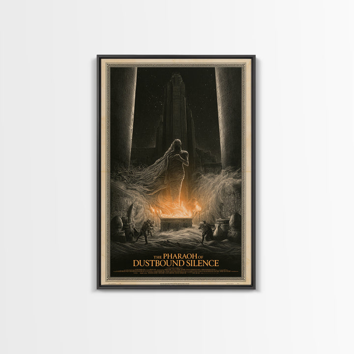 The Pharaoh Of Dustbound Silence, English Language Horror Movie Poster, Gothic Engraving Art, Classic Monster Poster, Horror Wall Decor