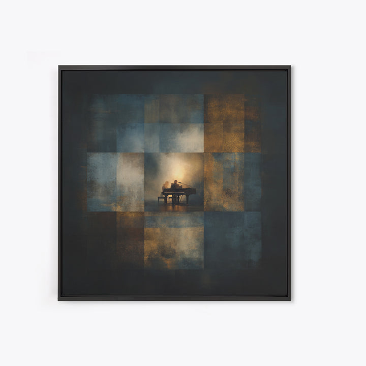 Album Cover Abstract Grid Canvas Print, Music Studio Art, Painting from Photo, Studio Decor, Abstract Art, Rhythm, MSA-1x1-18