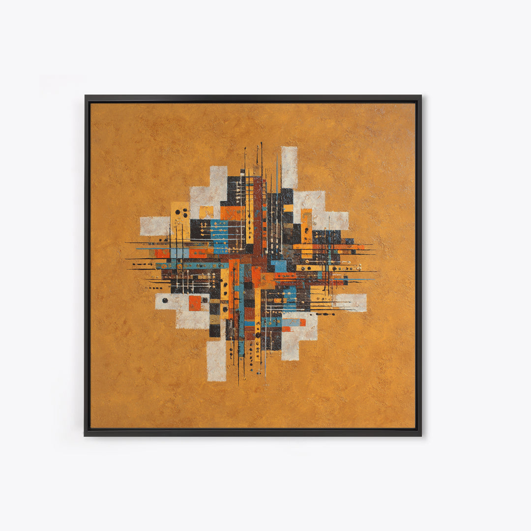Abstract Rhythm Lines Like Painted Music Canvas Print, Music Studio Art, Custom Painting, Studio Decor, Abstract Art, Rhythm, MSA-1x1-23
