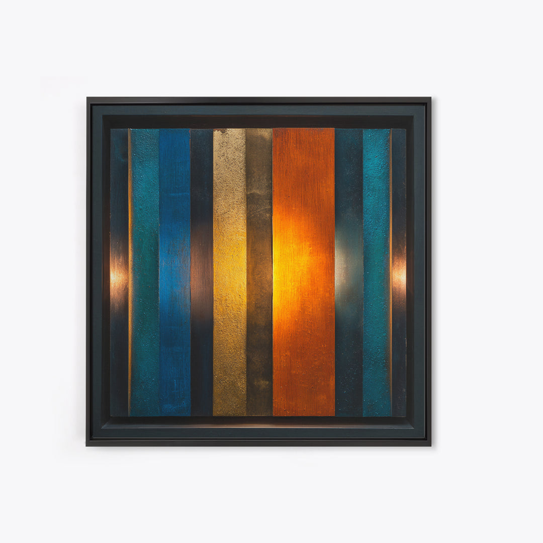 Abstract Sound Wave Framed Canvas Print, Music Studio Art, Digital Wall Art, Studio Decor, Rhythm, Commission Painting, MSA-1x1-28