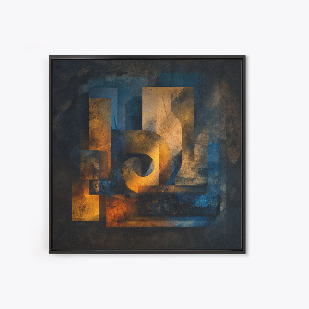 Musical Notes as Abstract Floating Shapes Without Framed Canvas Print, Music Studio Art, Teen Room Decor, Studio Decor, Rhythm, MSA-1x1-84