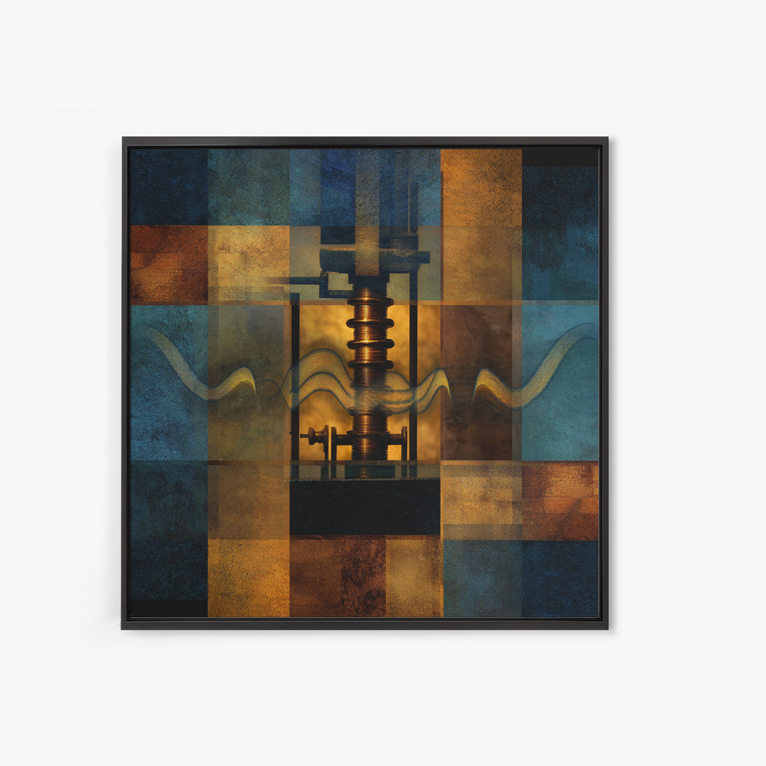 Album Cover Abstract Grid Canvas Print, Music Studio Art, Music Lover Gift, Studio Decor, Fine Art, Rhythm, Textured Painting, MSA-1x1-90