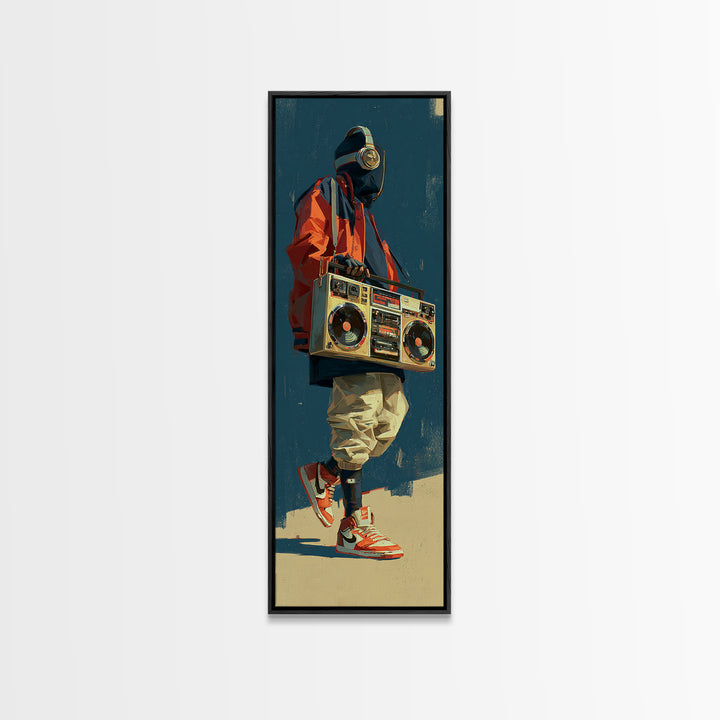 Hip Hop Boombox Framed Canvas Print, Music Studio Art, Modern Decor, Studio Decor, Fine Art, Rhythm, Home Decor, Wall Decor, MSA-1x3-29