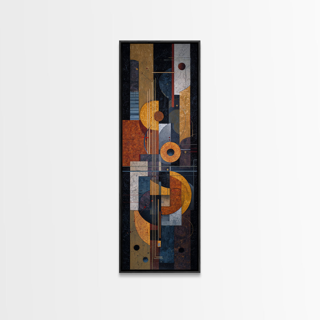 Album Cover Abstract Grid Framed Canvas Print, Music Studio Art, Personalized Art, Studio Decor, Abstract Art, Rhythm, MSA-1x3-30