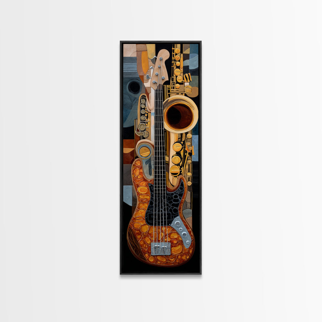 Bass Guitar Closeup Canvas Print, Music Studio Art, Teen Room Decor, Studio Decor, Fine Art, Rhythm, Art Print, MSA-1x3-49