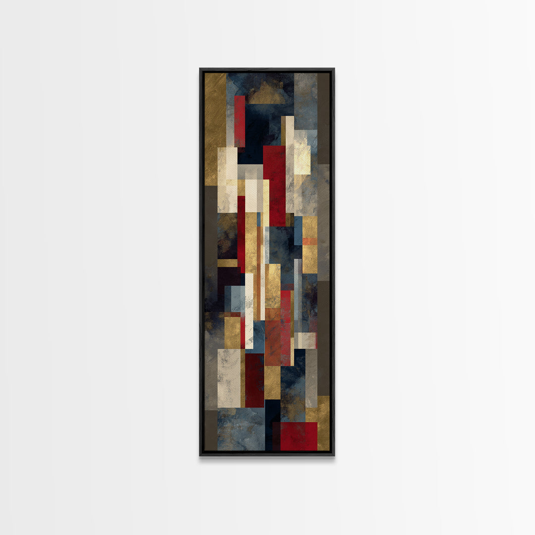 Album Cover Abstract Grid Framed Canvas Print, Music Studio Art, Personalized Art, Studio Decor, Abstract Art, Rhythm, MSA-1x3-54