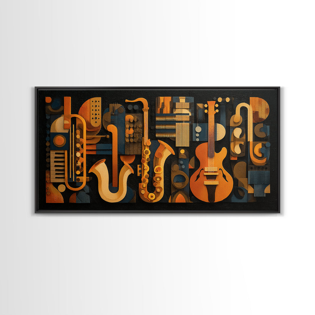 Soundproof Foam Pattern Transformed into Art Canvas Print, Music Studio Art, Studio Decor, Oil Painting, Rhythm, MSA-2x1-39