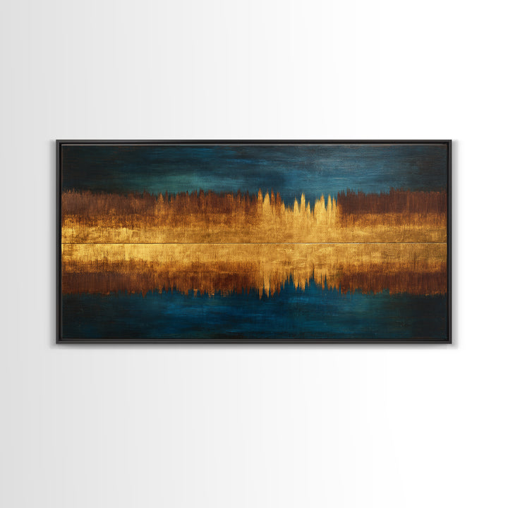 Abstract Sound Wave Framed Canvas Print, Music Studio Art, Custom Painting, Studio Decor, Abstract Art, Rhythm, Man Cave Decor, MSA-2x1-72