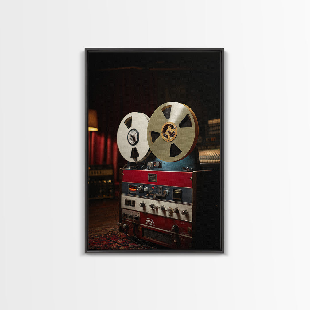 Recording Tape Reel Canvas Print, Music Studio Art, Wall Decor, Studio Decor, Rhythm, Wall Art Printable, Digital Download Art, MSA-2x3-70