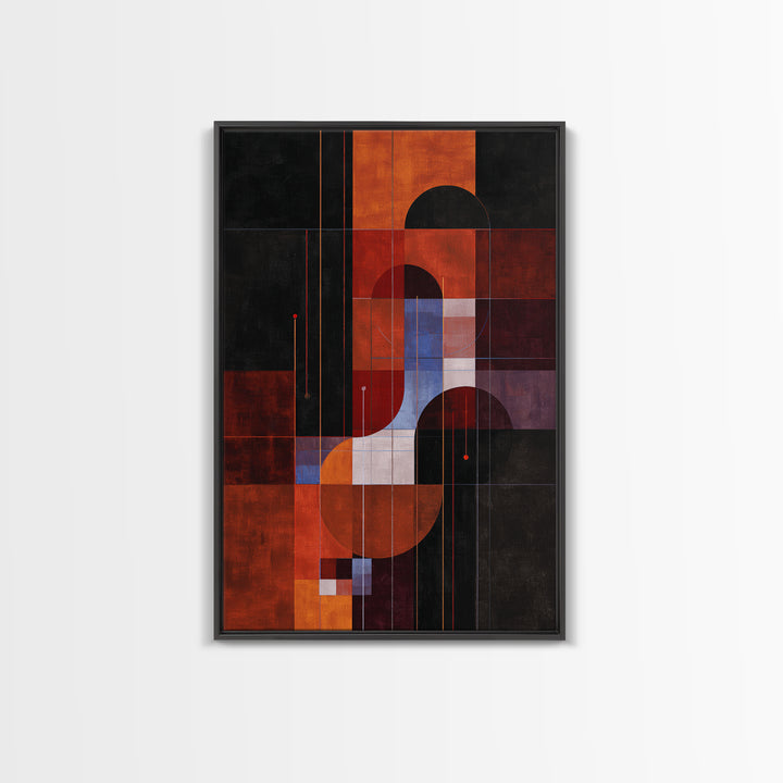 Album Cover Abstract Grid Framed Canvas Print, Music Studio Art, Music, Studio Decor, Abstract Art, Rhythm, Recording Studio, MSA-2x3-74