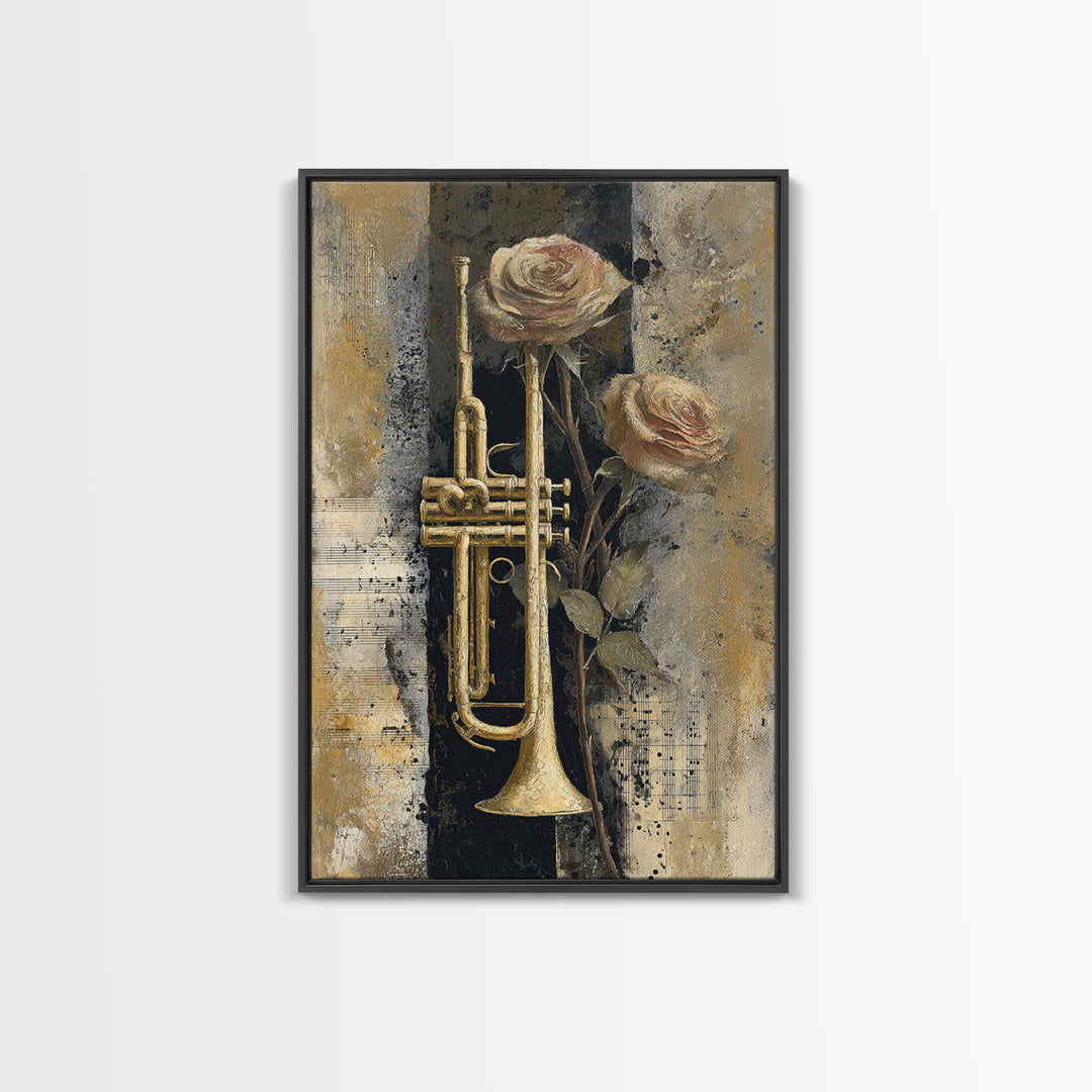 Headphones Around a Glowing Record Canvas Print, Music Studio Art, Painting from Photo, Studio Decor, Fine Art, Rhythm, MSA-2x3-91