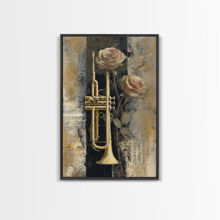 Headphones Around a Glowing Record Canvas Print, Music Studio Art, Painting from Photo, Studio Decor, Fine Art, Rhythm, MSA-2x3-91