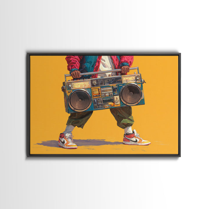 Hip Hop Boombox Canvas Print, Music Studio Art, Music Posters, Studio Decor, Fine Art, Rhythm, Music Lover, Gallery Decor, MSA-3x2-21