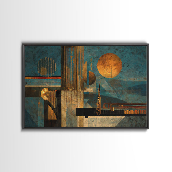 Album Cover Abstract Grid Canvas Print, Music Studio Art, Custom Painting, Studio Decor, Abstract Art, Rhythm, Man Cave Decor, MSA-3x2-22