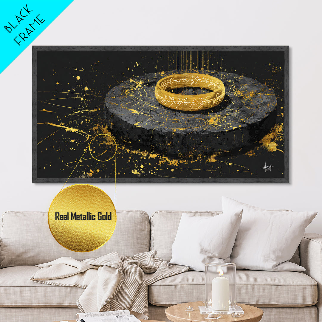 Mythic Norse Warriors Metallic Gold Art Viking Battle Silhouette Metal Art, Office Wall Decor or Dad Gift framed in real wood